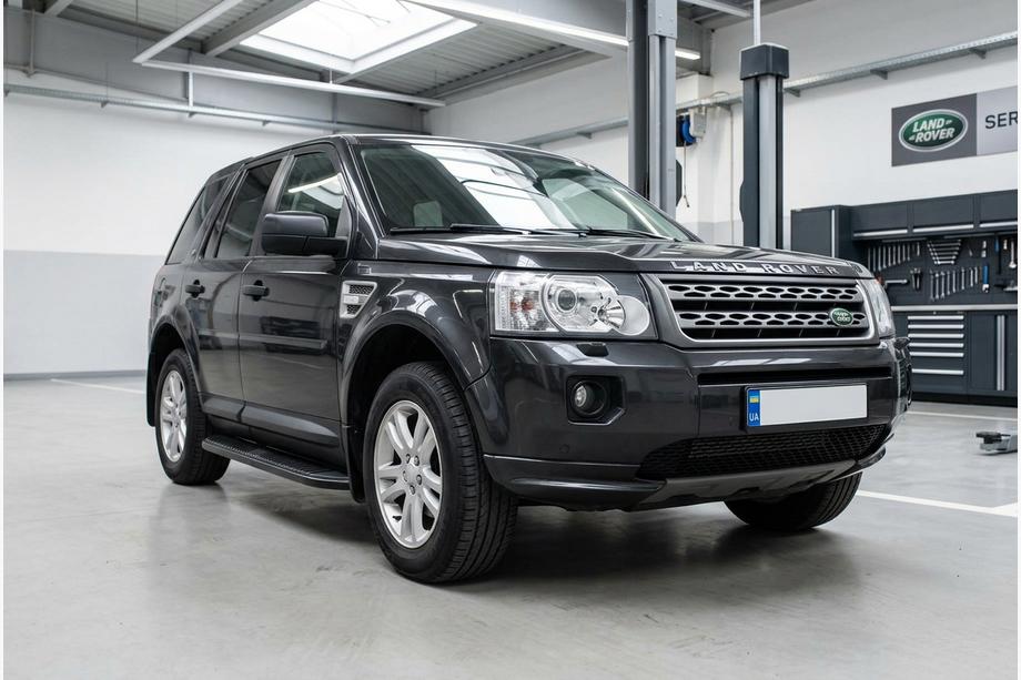 Land Rover Freelander II 2006-2014 рр. Бокові пороги Tayga Black (2 шт., алюміній) Фото 1