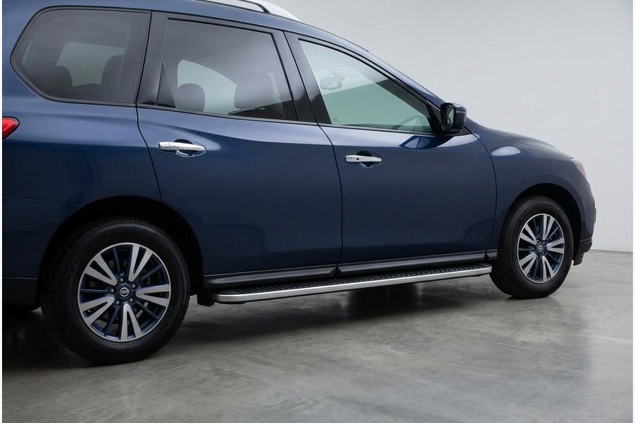 Nissan Pathfinder R52 2012-2021 рр. Бокові пороги Tayga Grey (2 шт, алюміній) Фото 1
