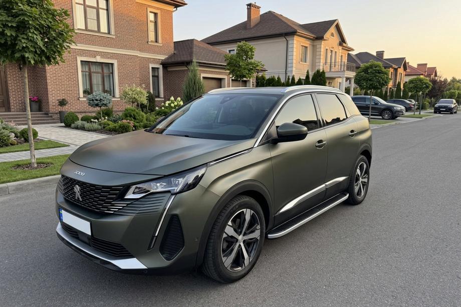 Peugeot 3008 2016-2023 рр. Бокові пороги Tayga Grey (2 шт, алюміній) Фото 1