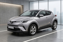Toyota C-HR 2016-2023 рр. Бокові пороги Line (2 шт., алюм) фото 1