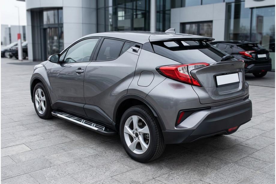 Toyota C-HR 2016-2023 рр. Бокові пороги Sunrise (2 шт., алюм) Image