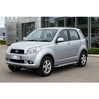 Бокові пороги Maydos V2 (2 шт., алюміній ↗ нерж) Daihatsu Terios 2006-2017 рр. фото 1