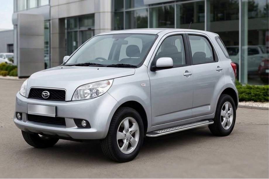 Daihatsu Terios 2006-2017 рр. Бокові пороги Maydos V2 (2 шт., алюміній ↗ нерж) Фото 1