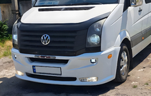 Volkswagen Crafter 2006-2016 рр. Накладка на передній бампер 2012↗ (Era прямий, під фарбування) фото 5