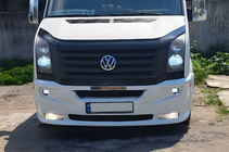 Volkswagen Crafter 2006-2016 рр. Накладка на передній бампер 2012↗ (Era прямий, під фарбування) фото 6