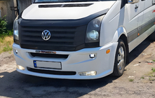 Volkswagen Crafter 2006-2016 рр. Накладка на передній бампер 2012↗ (Era прямий, під фарбування) фото 7