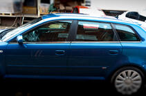 Audi A3 2003-2012 рр. Нижні молдинги скла (нерж) фото 4