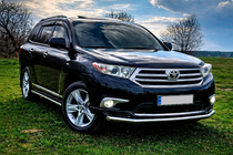 Toyota Highlander 2008-2013 рр. Передній захист ST008 (2010-2013, нерж) фото 2