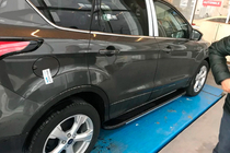 Ford Kuga/Escape 2013-2019 рр. Бокові пороги Bosphorus Grey (2 шт., Алюміній) фото 5