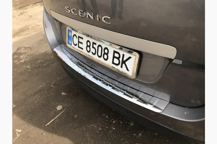 Renault Scenic/Grand 2009-2016 рр. Накладка на задній бампер Carmos (Grand, нерж.) Фото 5
