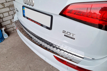 Audi Q5 2008-2017 рр. Накладка на задній бампер Carmos (нерж) фото 5