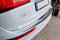 Audi Q5 2008-2017 рр. Накладка на задній бампер Carmos (нерж) фото 4