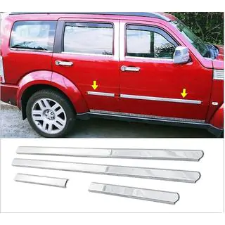 Молдинг дверей (нерж) Dodge Nitro 2006-2011 рр. фото 3
