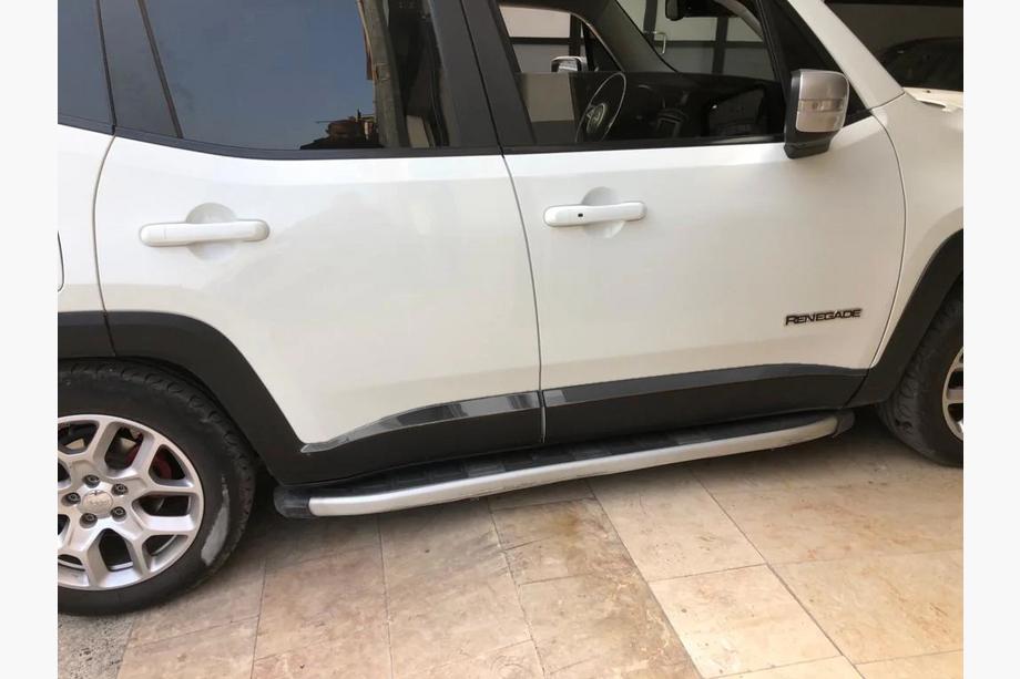 Jeep Renegade 2014- рр. Молдинг дверної Чорний Хром (4 шт, нерж) Image