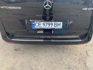 Mercedes Vito/V-class W447 2014- рр. Накладка на задній бампер OmsaLine Чорний Хром (нерж) фото 4