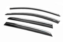 Volkswagen Golf 7/E-Golf 2012-2020 рр. Вітровики з хромованим молдингом HB (4 шт, Niken) фото 6