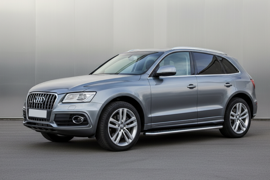 Audi Q5 2008-2017 рр. Бокові пороги Maydos V2 (2 шт., Алюміній ↗ нерж) Image