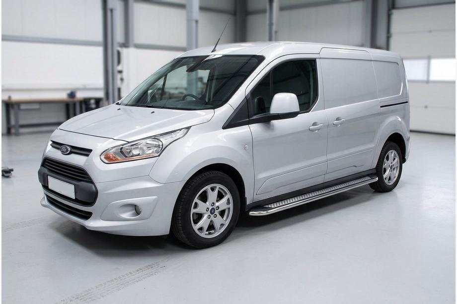 Ford Connect 2014-2021 рр. Бокові пороги Maydos V2 (2 шт., алюміній ↗ нерж) Фото 1