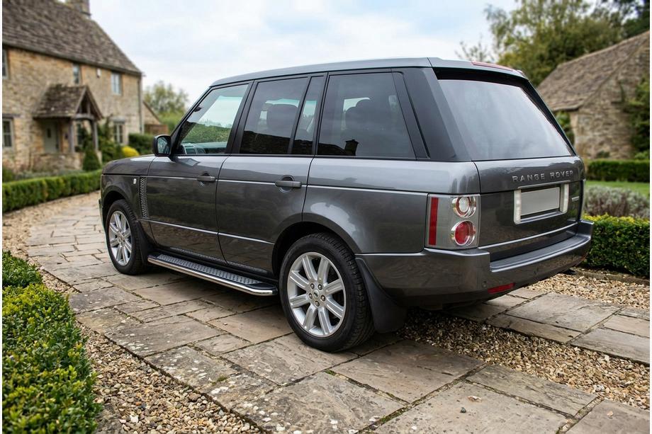 Range Rover III L322 2002-2012 рр. Бокові пороги Maydos V2 (2 шт., алюміній ↗ нерж) Фото 1