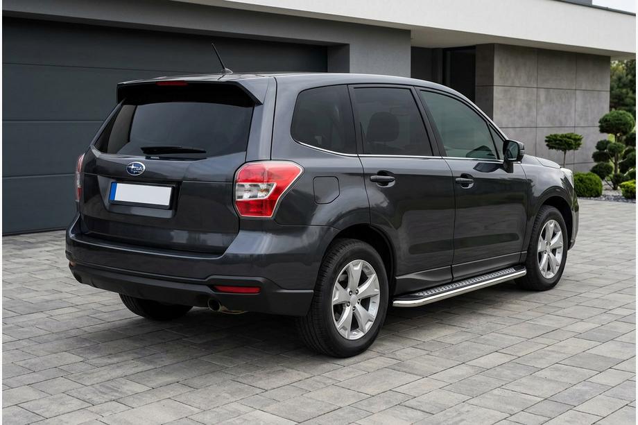 Subaru Forester 2013-2018 рр. Бокові пороги Maydos V2 (2 шт., алюміній ↗ нерж) Фото 1