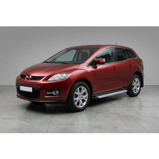 Бокові пороги Maya V2 (2 шт., алюміній) Mazda CX-7 2006-2012 рр. фото 1