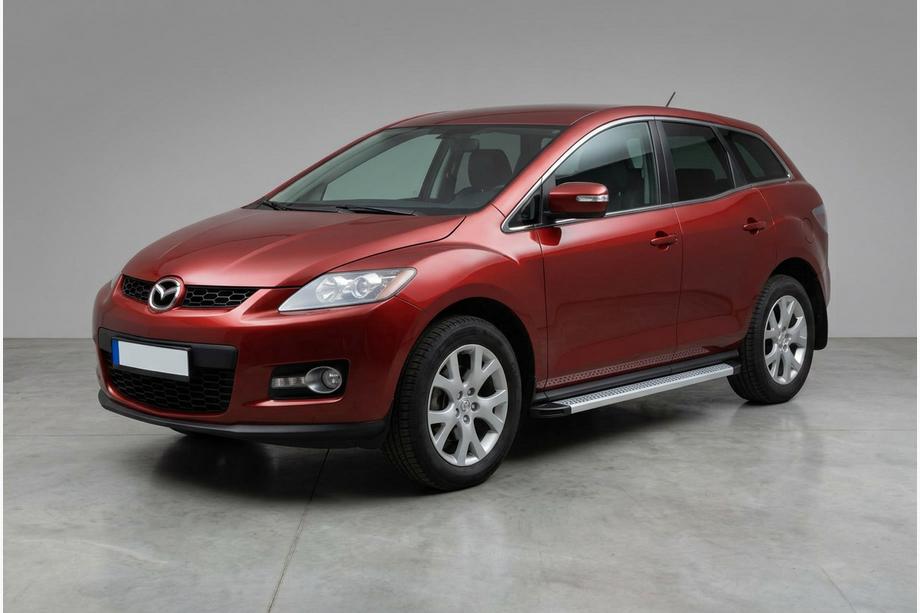 Mazda CX-7 2006-2012 рр. Бокові пороги Maya V2 (2 шт., алюміній) Image