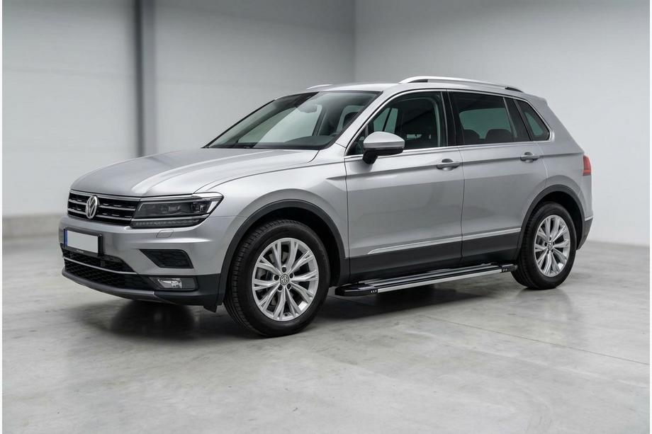 Volkswagen Tiguan 2016-2023 рр. Бокові пороги Rainbow (2 шт., алюміній) Фото 1