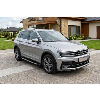 Бокові пороги Maya V1 (2 шт., алюміній) Volkswagen Tiguan 2016-2023 рр. фото 1