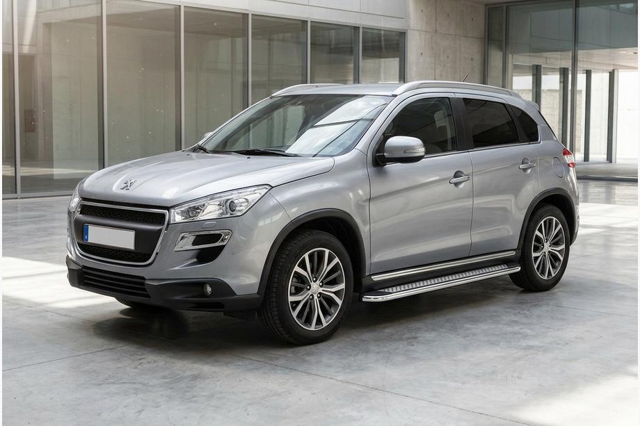 Peugeot 4008 2012-2017 рр. Бокові пороги Maydos V2 (2 шт., алюміній ↗ нерж) Фото 1