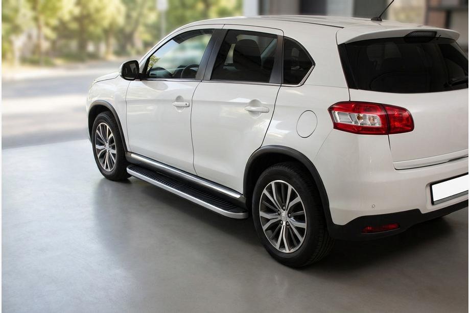 Peugeot 4008 2012-2017 рр. Бокові пороги Tayga (2 шт., алюміній) Image