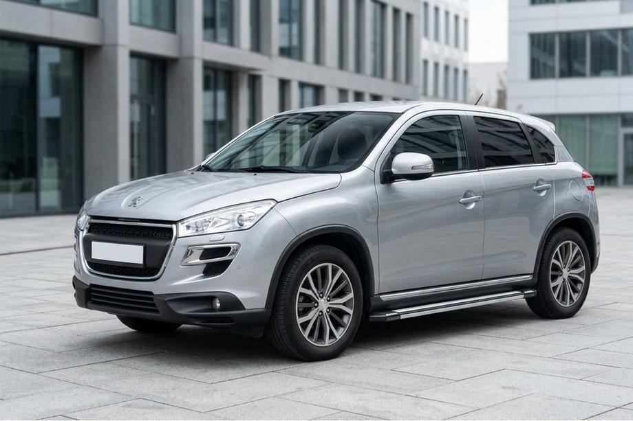 Peugeot 4008 2012-2017 рр. Бокові пороги Rainbow (2 шт., алюм.) Image