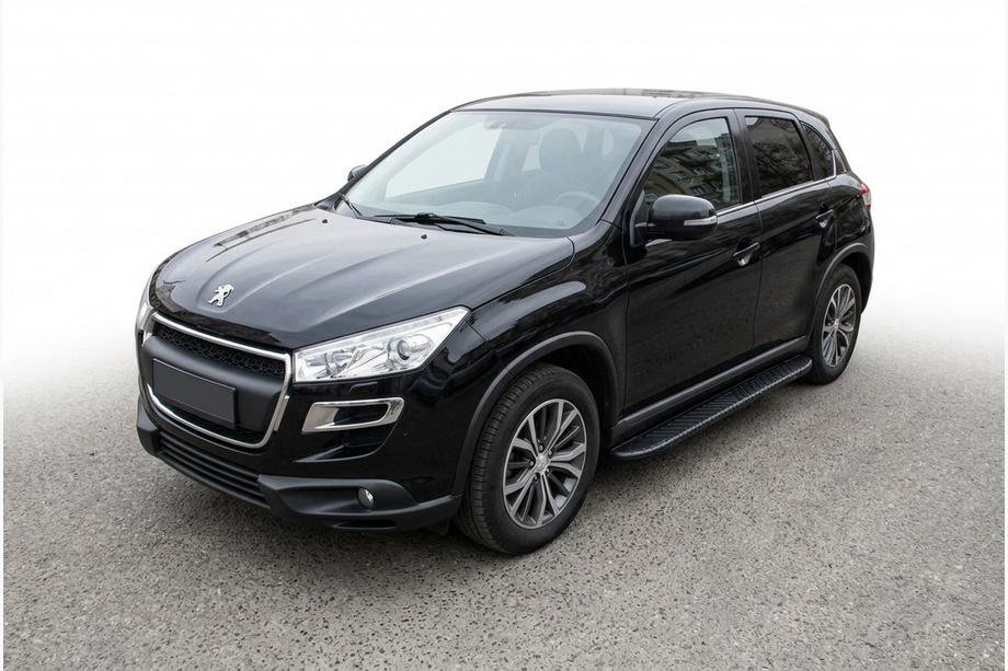 Peugeot 4008 2012-2017 рр. Бокові пороги Bosphorus Black (2 шт., алюміній) Image