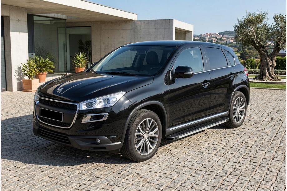 Peugeot 4008 2012-2017 рр. Бокові пороги Maya V1 (2 шт., алюміній) Image