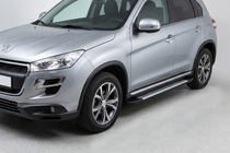 Peugeot 4008 2012-2017 рр. Бокові пороги X5-тип (2 шт., алюм.) фото 1