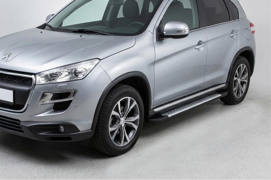 Peugeot 4008 2012-2017 рр. Бокові пороги X5-тип (2 шт., алюм.) Image