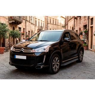 Бокові пороги Bosphorus Black (2 шт., алюміній) Citroen C-4 Aircross 2012-2017 рр. фото 1