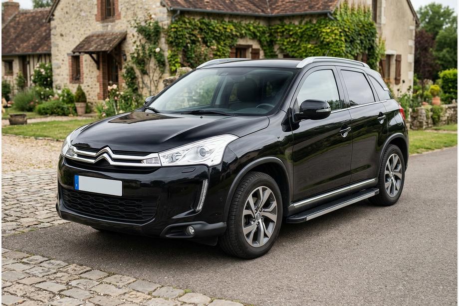 Citroen C-4 Aircross 2012-2017 рр. Бокові пороги Maya V1 (2 шт., алюміній) Image