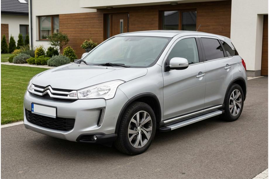 Citroen C-4 Aircross 2012-2017 рр. Бокові пороги Maya V2 (2 шт., алюміній) Image