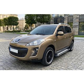 Бокові пороги Rainbow (2 шт., алюм.) Peugeot 4007 2007-2013 рр. фото 1