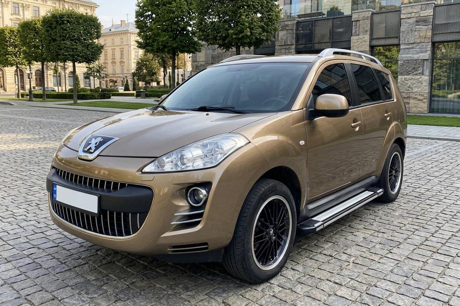 Peugeot 4007 2007-2013 рр. Бокові пороги Rainbow (2 шт., алюм.) Image