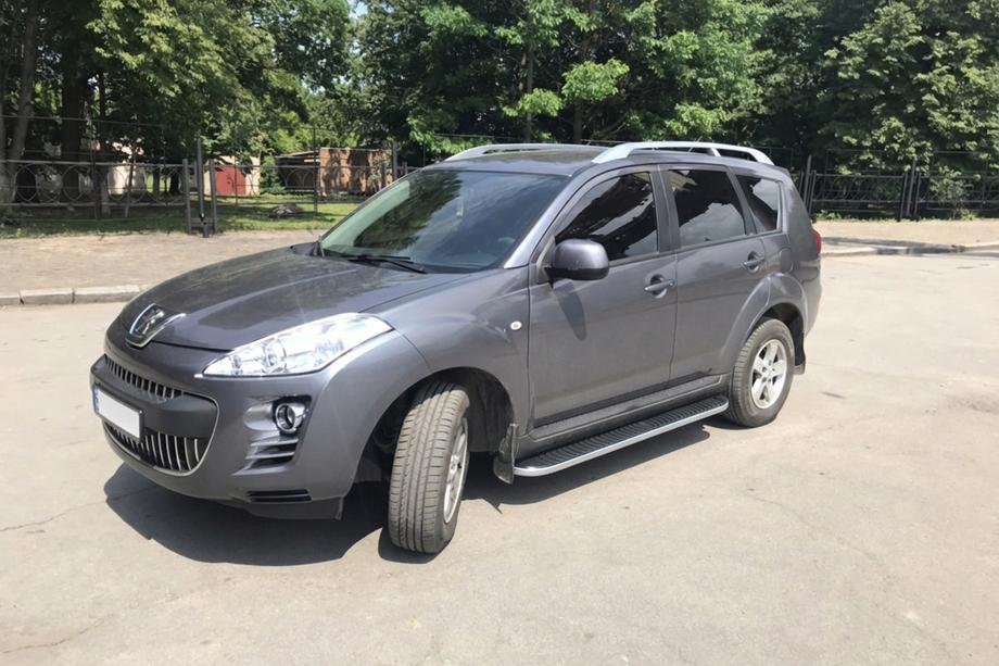 Peugeot 4007 2007-2013 рр. Бокові пороги Tayga (2 шт., алюміній) Image
