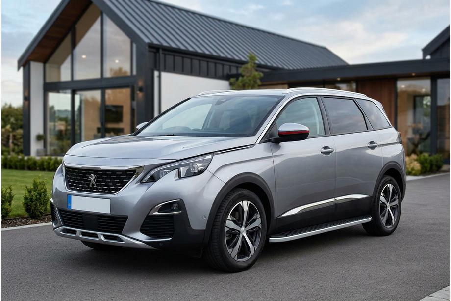 Peugeot 5008 2016-2023 рр. Бокові пороги Tayga Grey (2 шт., Алюміній) Image