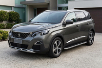 Peugeot 5008 2016-2023 рр. Бокові пороги Maydos V1 (2 шт., алюміній ↗ нерж) фото 1