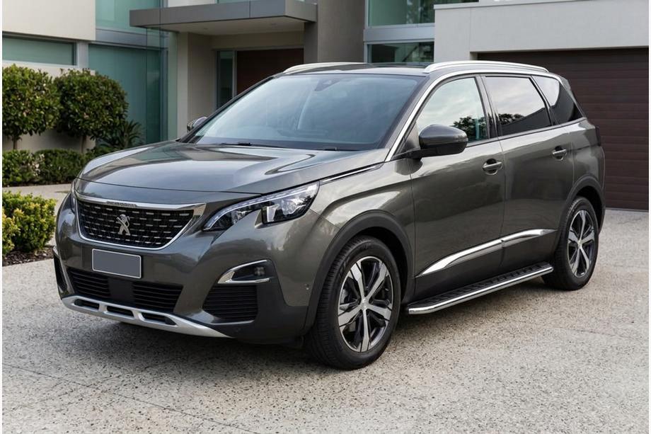 Peugeot 5008 2016-2023 рр. Бокові пороги Maydos V1 (2 шт., алюміній ↗ нерж) Image
