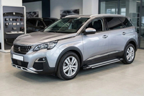 Peugeot 5008 2016-2023 рр. Бокові пороги Rainbow (2 шт., алюміній) фото 1