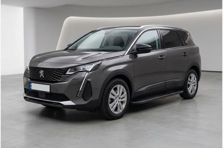 Peugeot 5008 2016-2023 рр. Бокові пороги Bosphorus Black (2 шт., алюміній) Image