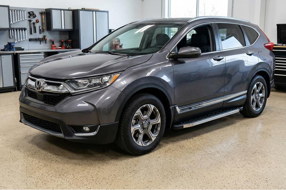 Honda CRV 2017-2022 рр. Бокові пороги BlackLine (2 шт, алюміній) Image