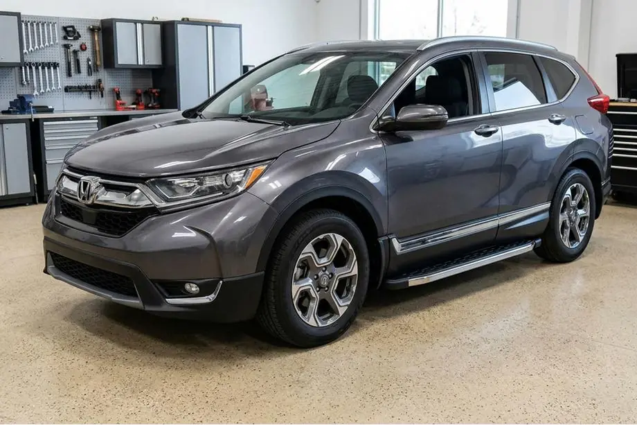Honda CRV 2017-2022 рр. Бокові пороги BlackLine (2 шт, алюміній) Image