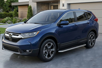 Honda CRV 2017-2022 рр. Бокові пороги Maydos V1 (2 шт., алюміній ↗ нерж) фото 1