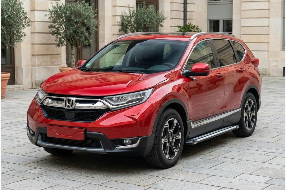 Honda CRV 2017-2022 рр. Бокові пороги Rainbow (2 шт., алюміній) Image